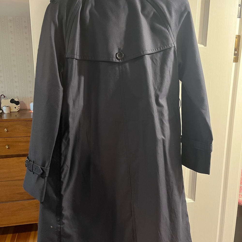 Coach Navy Mid Trench Coat - Picture 2 of 6